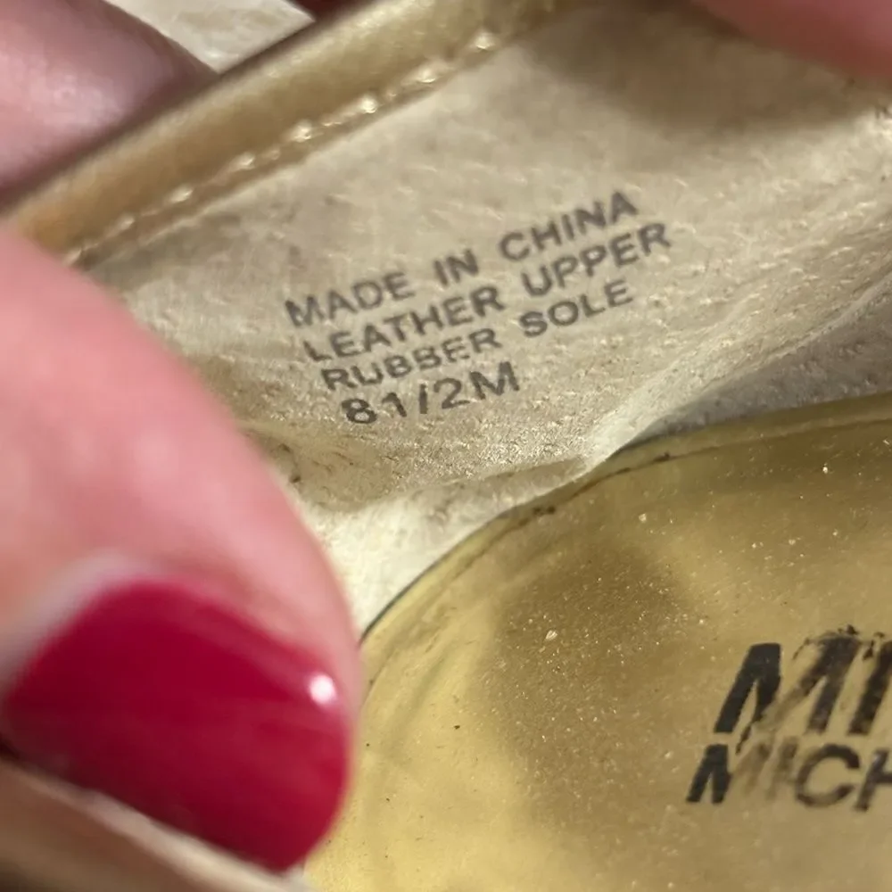 Michael Kors Gold Studded Ballet Flats